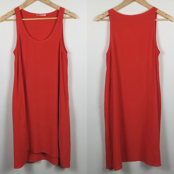 Everlane The Silk Dress Tank in Red Persimmon Summer Minimalist Size Small NWOT - Picture 3 of 12